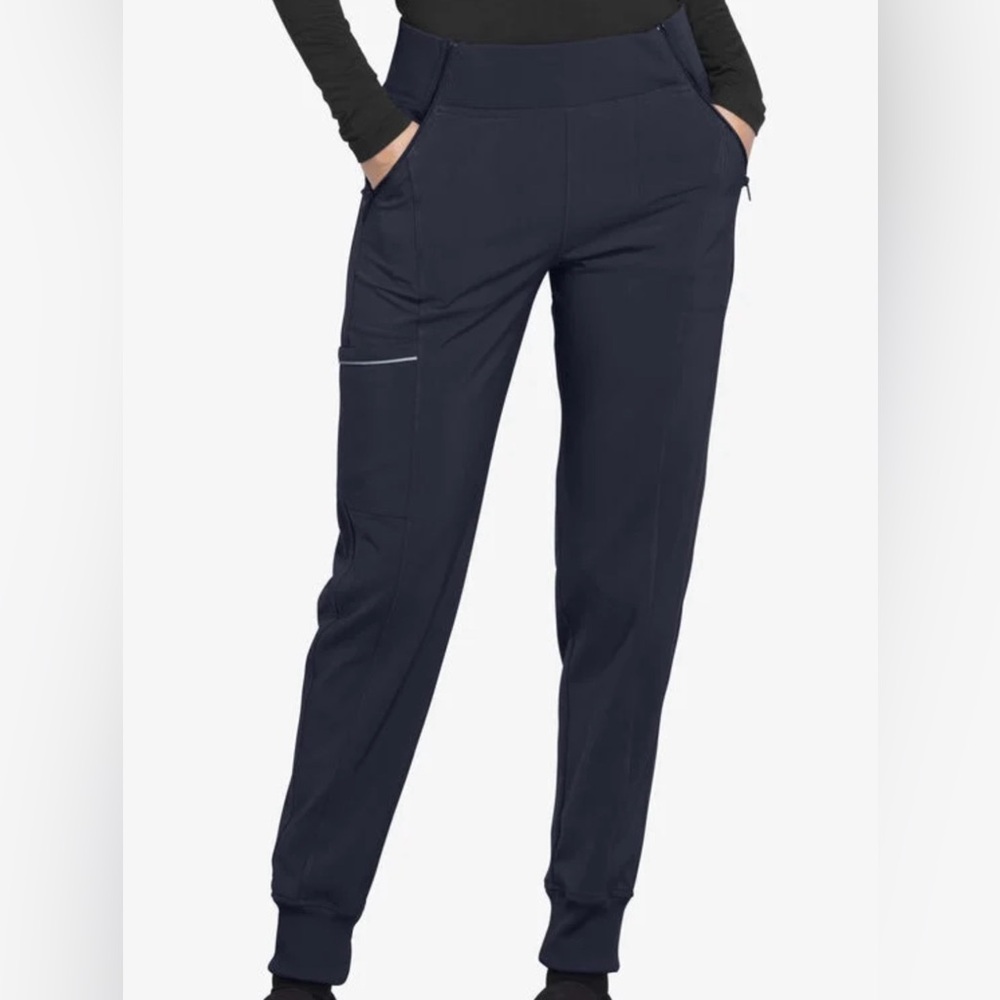 Infinity Women's Tapered Jogger Cargo Scrub Pants (Navy)- Large